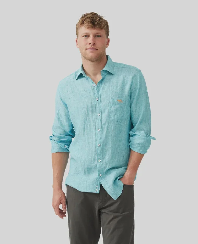 Coromandel Linen Shirt - Washed Teal