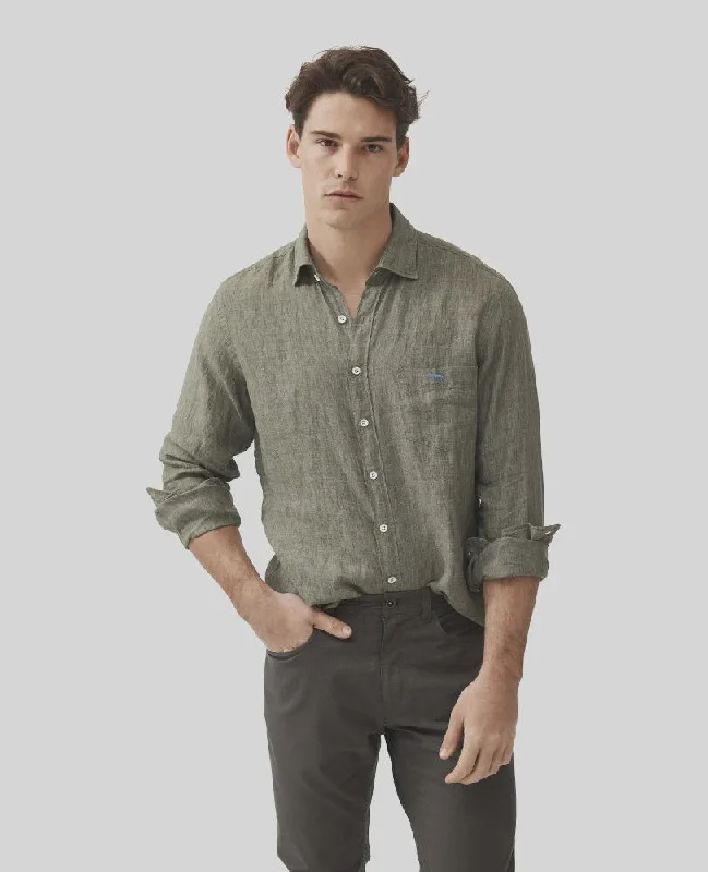 Coromandel Linen Shirt - Kelp