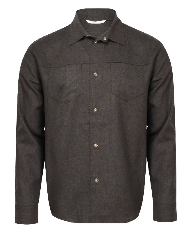 Brown Cashmere Overshirt