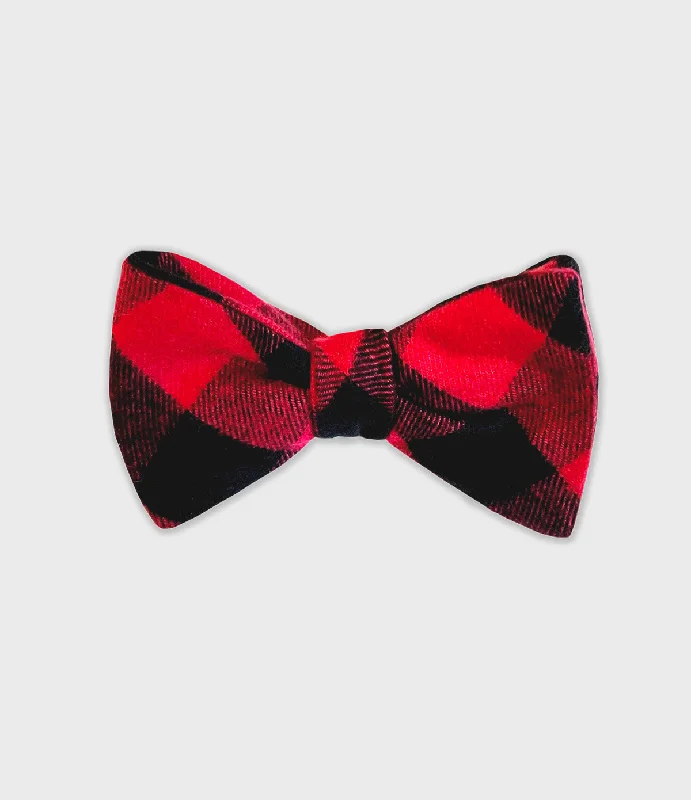 Flannel Bow Tie - Red Buffalo