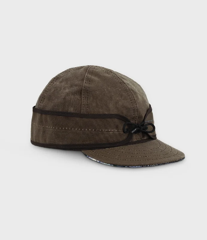 Flannel Lined Waxed Cotton Cap - Campbell