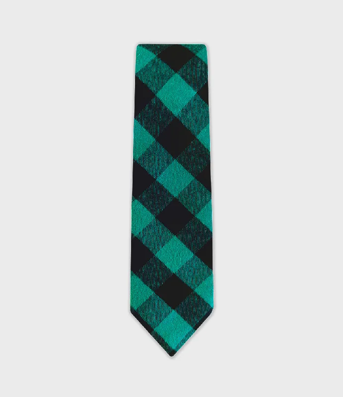 Flannel Necktie - Green Buffalo