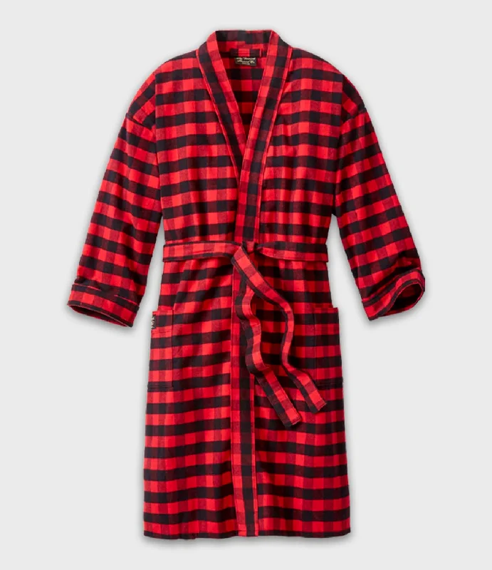 Flannel Robe - Red Buffalo