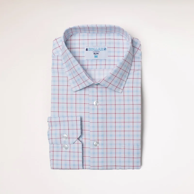 Range Shirt - White w/ Red and Blue Windowpane