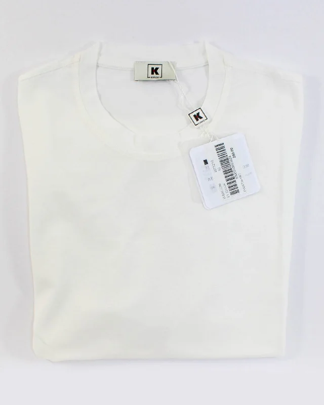 Kired Kiton Cotton T-Shirt White Crêpe EU 50/ M