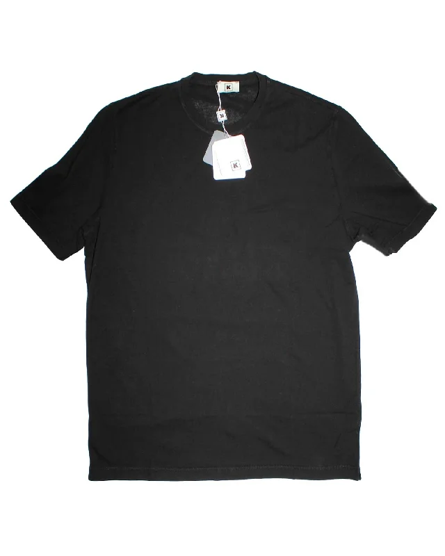 Kired Kiton T-Shirt Black Crêpe Cotton EU 52 / L