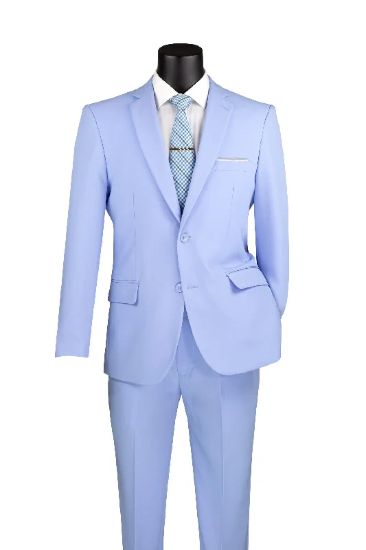 Light Blue Slim Fit 2 Piece Suit