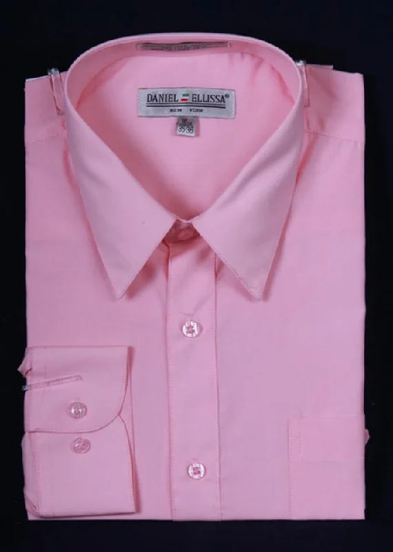 Men's Pink Long Sleeve Dress Shirt