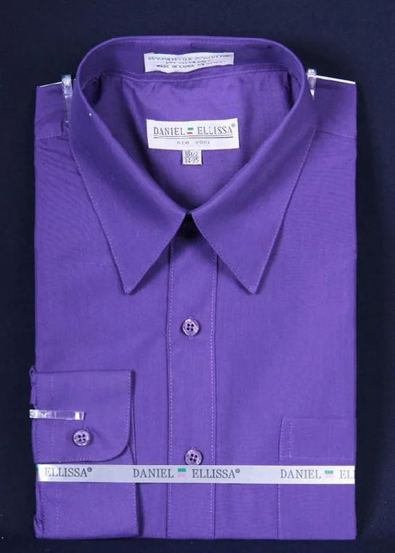 Men's Purple Long Sleeve Dress Shirt