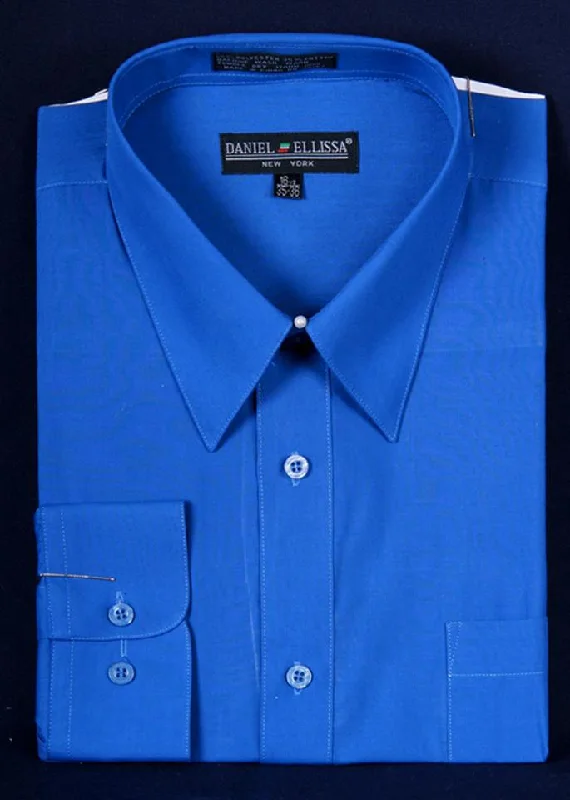 Men's Royal Blue Long Sleeve Dress Shirt