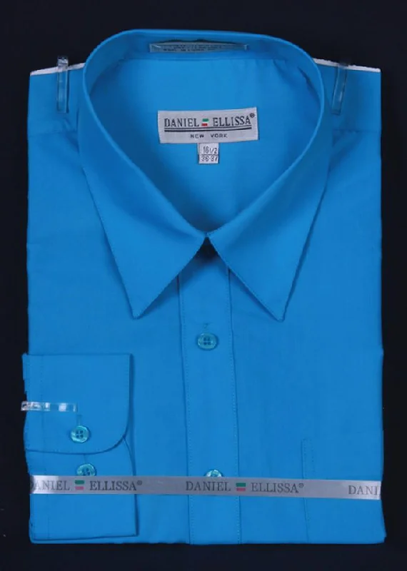 Men's Turquoise Long Sleeve Dress Shirt