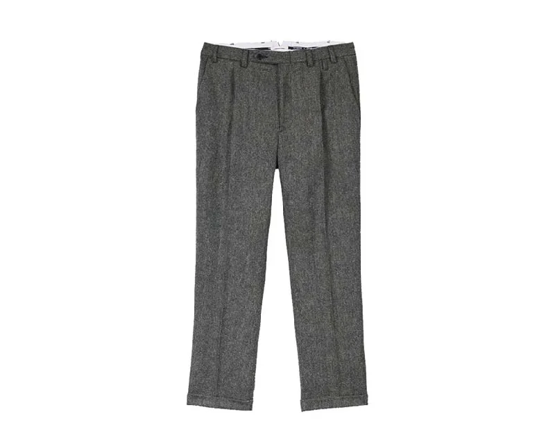 Portuguese Flannel Wool Herringbone Trousers