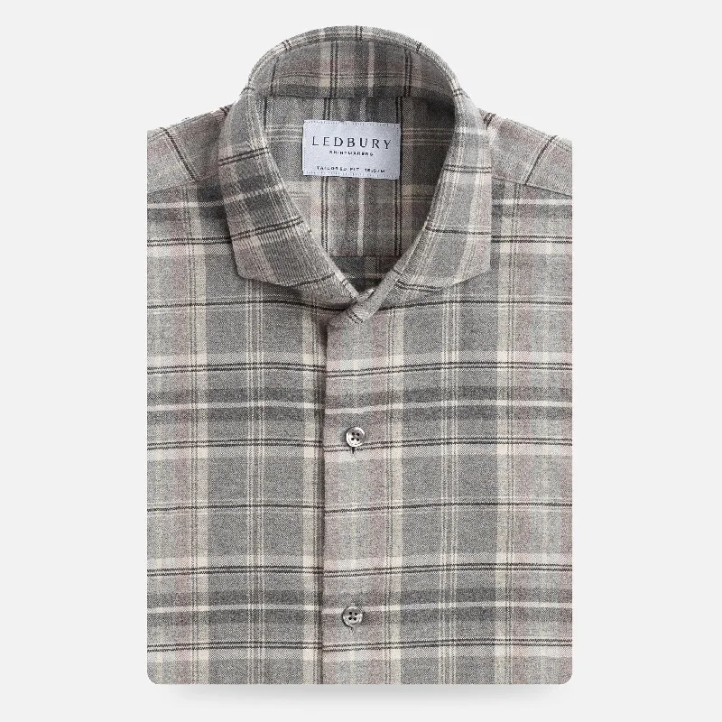 The Light Grey Callisto Plaid Custom Shirt