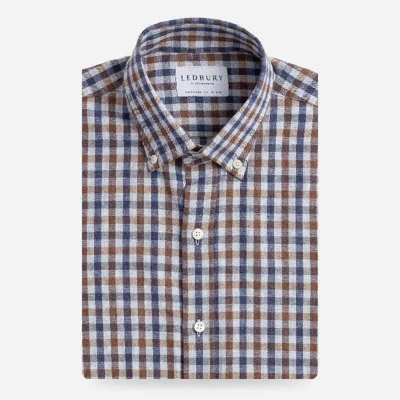 The Soft Brown Kyger Check Custom Shirt