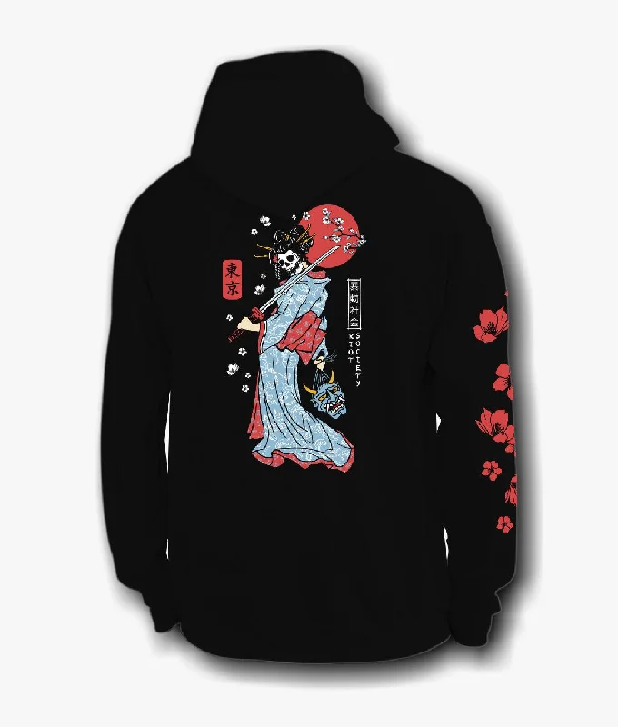 Geisha Samurai Mens Hoodie