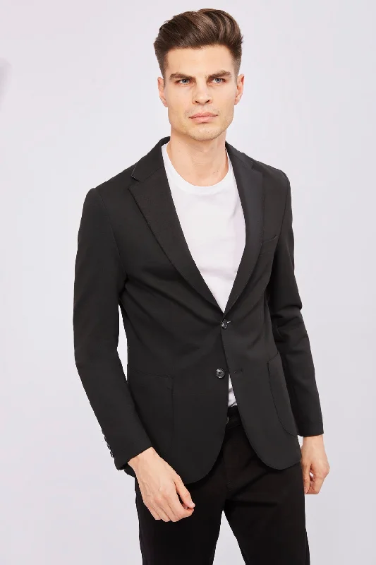 Leo Black Knit Sportcoat