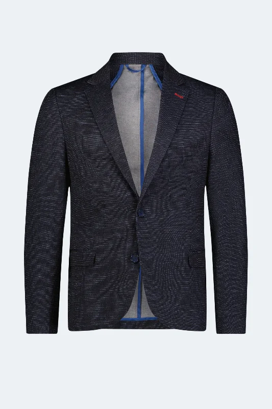 Navy with Light Blue and White Tiny Dots Sportcoat