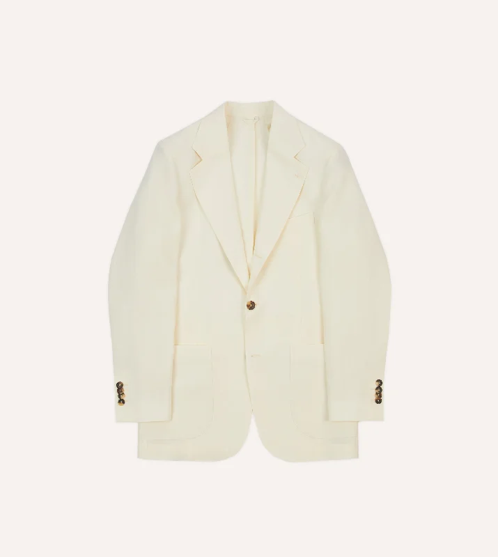 Ecru Irish Linen Tailored Jacket