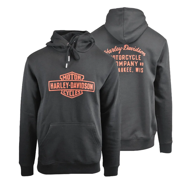 Branded  Men's Hoodie Black Beauty Oil Can Bar & Shield Pullover (S02)