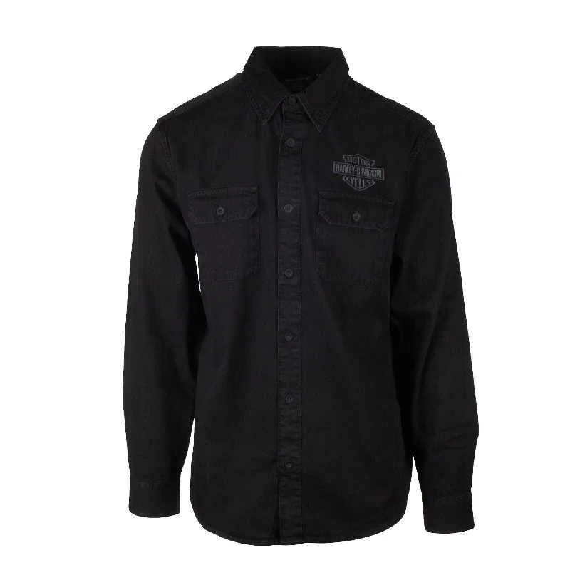 Branded  Men's Sturgis Bar & Shield Blowout L/S Woven Shirt (S42)