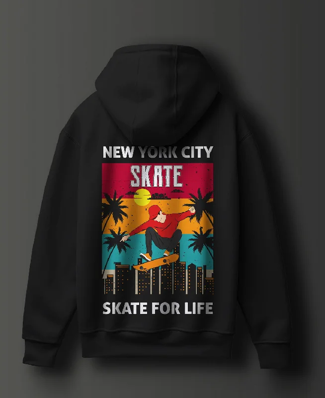 Skate Graphic Printed Cotton Hoodie - #0117