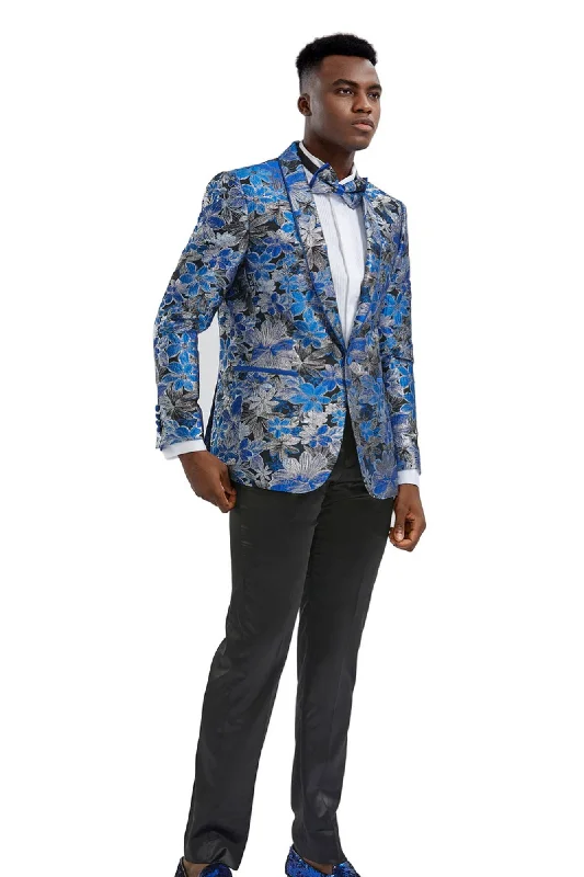 Stylefyre Collection: Men's Single-Breasted Blazer In Royal