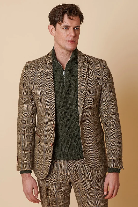 TED - Tan Tweed Check Blazer