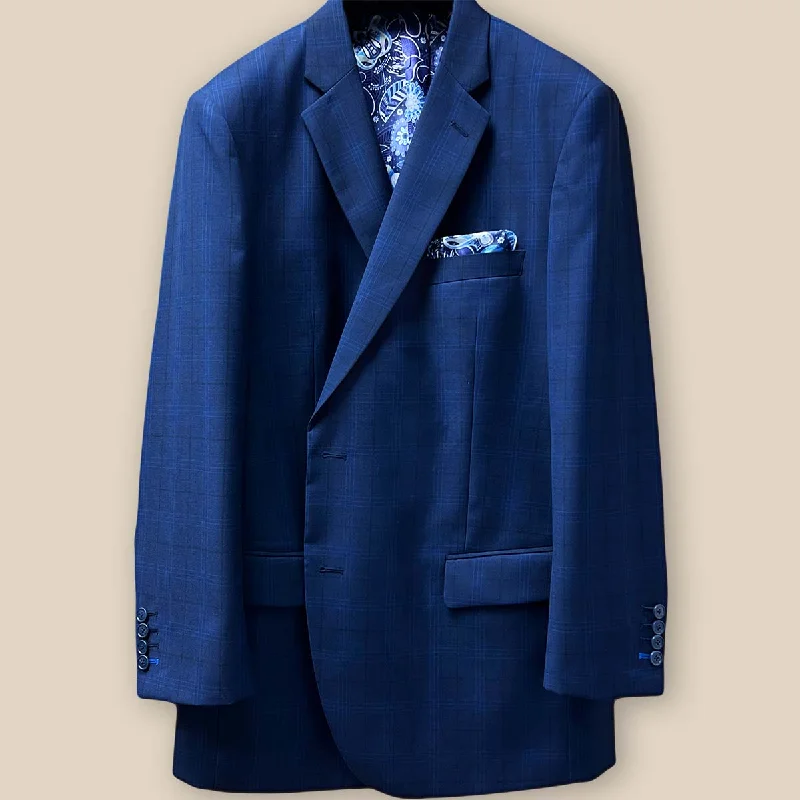 Westwood Hart Dark Blue Windowpane Men's Sport Coat