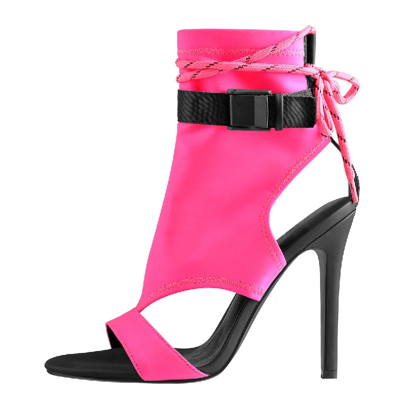 Men's sandals with a durable outer soleMen's sandals with a durable outer soleOpen Toe Lace-up Ankle Buckle Pink High Heels Booties Sandals Men's sandals with a durable outer soleMen's sandals with a durable outer soleOpen Toe Lace-up Ankle Buckle Pink High Heels Booties Sandals