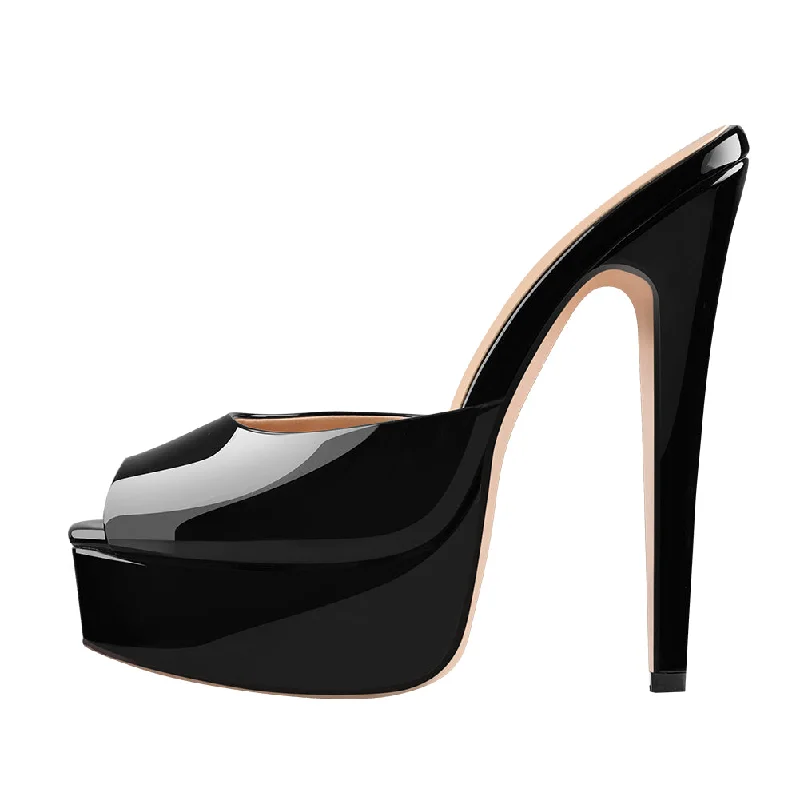 Men's sandals with a decorative buckle or charmMen's sandals with a decorative buckle or charmPeep Toe Black Patent Leather Stiletto High Heel Mules Sandals Men's sandals with a decorative buckle or charmMen's sandals with a decorative buckle or charmPeep Toe Black Patent Leather Stiletto High Heel Mules Sandals