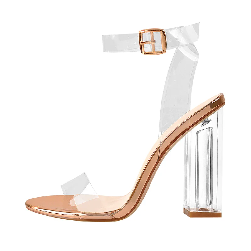 Men's sandals with a decorative buckle or charmMen's sandals with a decorative buckle or charmClear Ankle Strap Perspex Rose Gold High Heel Sandals Men's sandals with a decorative buckle or charmMen's sandals with a decorative buckle or charmClear Ankle Strap Perspex Rose Gold High Heel Sandals