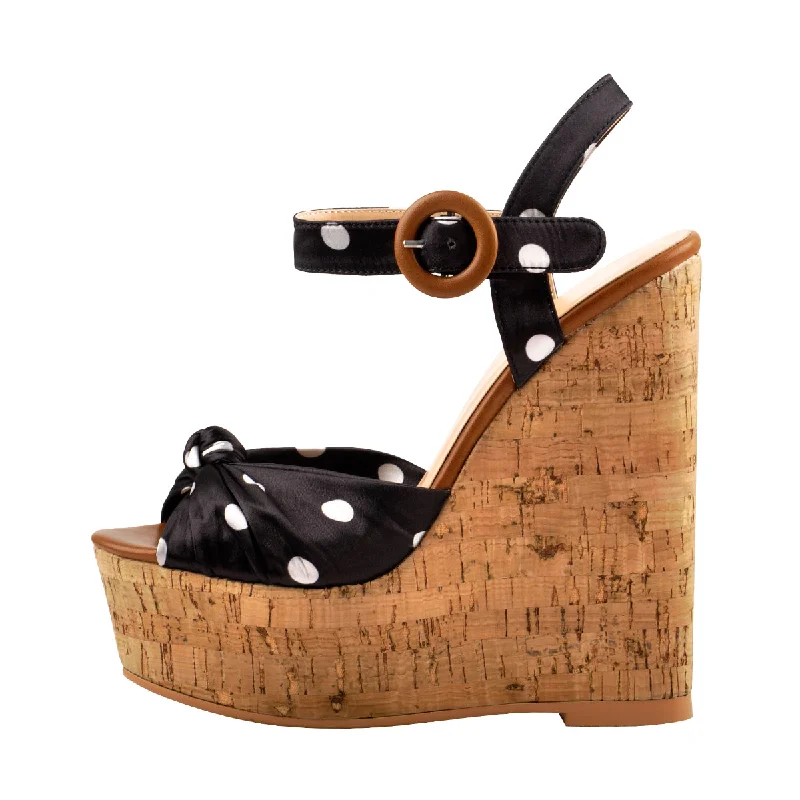 Men's sandals with a perforated leather upper for ventilationMen's sandals with a perforated leather upper for ventilationPolka Dot Open Toe Wood Heel Wedge Sandals Men's sandals with a perforated leather upper for ventilationMen's sandals with a perforated leather upper for ventilationPolka Dot Open Toe Wood Heel Wedge Sandals