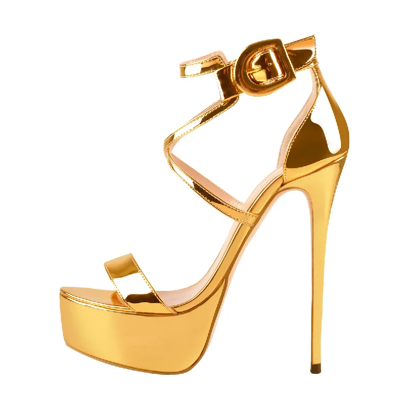 Men's sandals in a neutral color like black or brownMen's sandals in a neutral color like black or brownGold Patent Leather Platform Stiletto Crisscross Ankle Strap Sandals Men's sandals in a neutral color like black or brownMen's sandals in a neutral color like black or brownGold Patent Leather Platform Stiletto Crisscross Ankle Strap Sandals