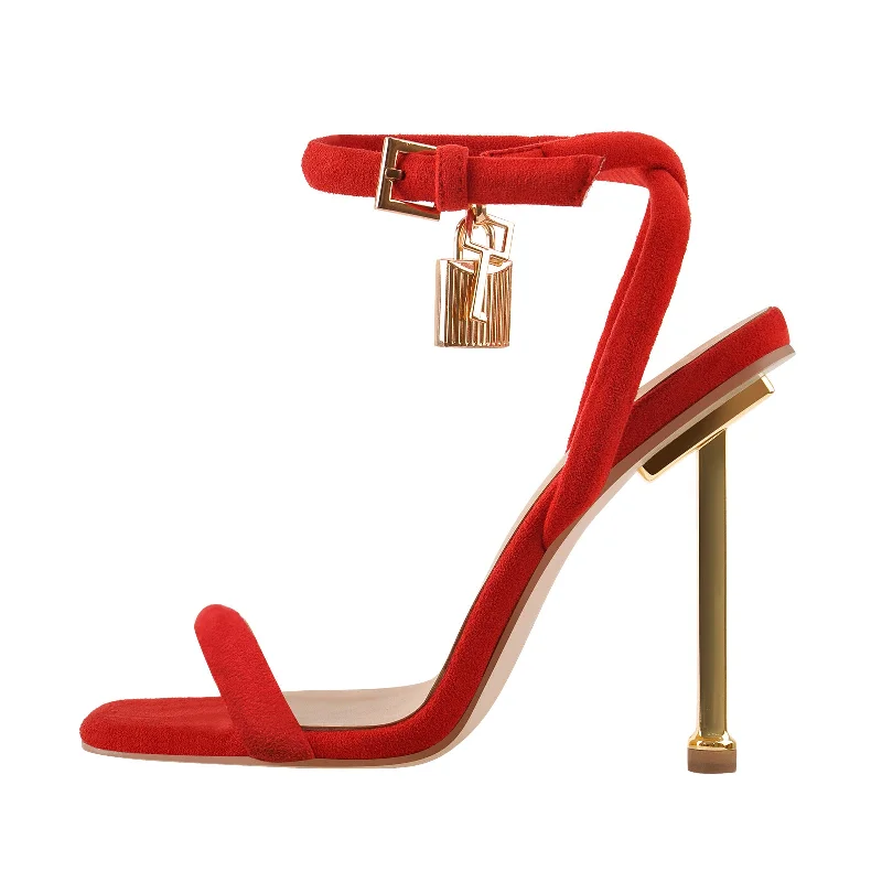 Men's sandals with a contrast stitching detailMen's sandals with a contrast stitching detailRed Suede Ankle Strap Square Toe Stilettos Metal Heel Sandals Men's sandals with a contrast stitching detailMen's sandals with a contrast stitching detailRed Suede Ankle Strap Square Toe Stilettos Metal Heel Sandals