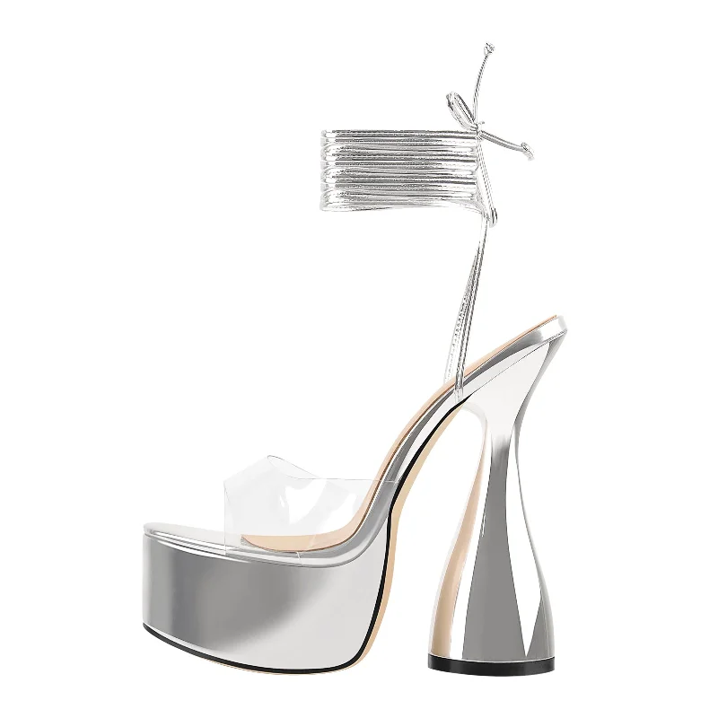 Men's sandals with a durable outer soleMen's sandals with a durable outer soleSilver Platform Ankle Strap High Heel Sandals Men's sandals with a durable outer soleMen's sandals with a durable outer soleSilver Platform Ankle Strap High Heel Sandals