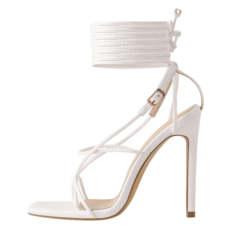 Men's sandals with a padded heelMen's sandals with a padded heelWhite Square Toe Ankle Strap Stiletto High Heel Sandals Men's sandals with a padded heelMen's sandals with a padded heelWhite Square Toe Ankle Strap Stiletto High Heel Sandals