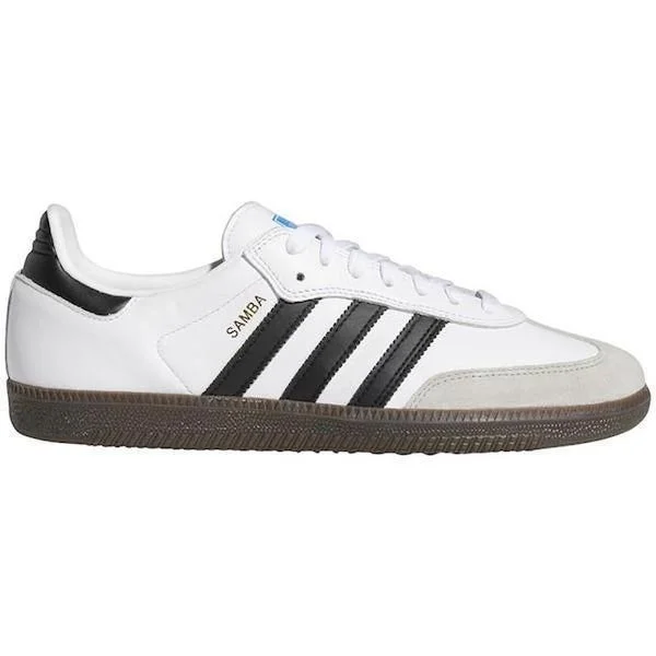 Men's running sneakers with shock - absorbing solesAdidas Samba ADV White - Black - Gum Men's running sneakers with shock - absorbing solesAdidas Samba ADV White - Black - Gum