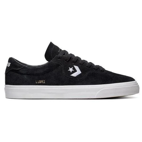 Men's low - top canvas sneakers with a floral printConverse Louie Lopez Pro Ox Black - Black - White Men's low - top canvas sneakers with a floral printConverse Louie Lopez Pro Ox Black - Black - White
