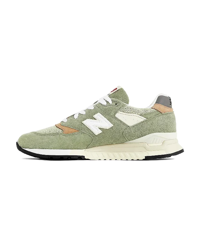 Men's low - profile tennis sneakers for a sleek lookMade in USA 998v1 - Olive Incense / White Men's low - profile tennis sneakers for a sleek lookMade in USA 998v1 - Olive Incense / White
