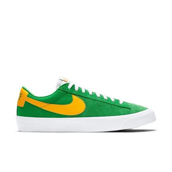 Men's slip - resistant sneakers for industrial workNike SB Blazer Low PRO GT Lucky Green - University Gold - White Men's slip - resistant sneakers for industrial workNike SB Blazer Low PRO GT Lucky Green - University Gold - White