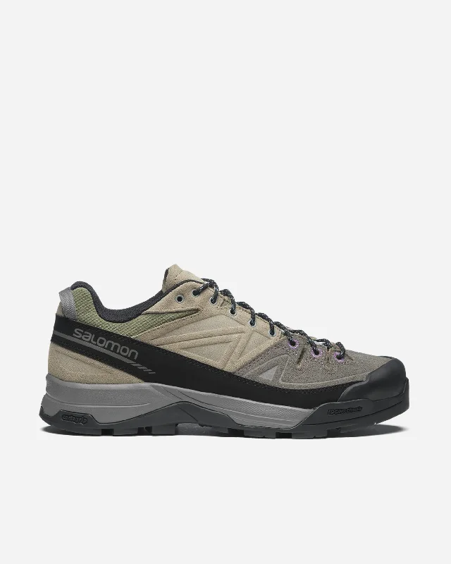 Men's navy blue suede sneakers with gold - toned eyeletsX-ALP LTR