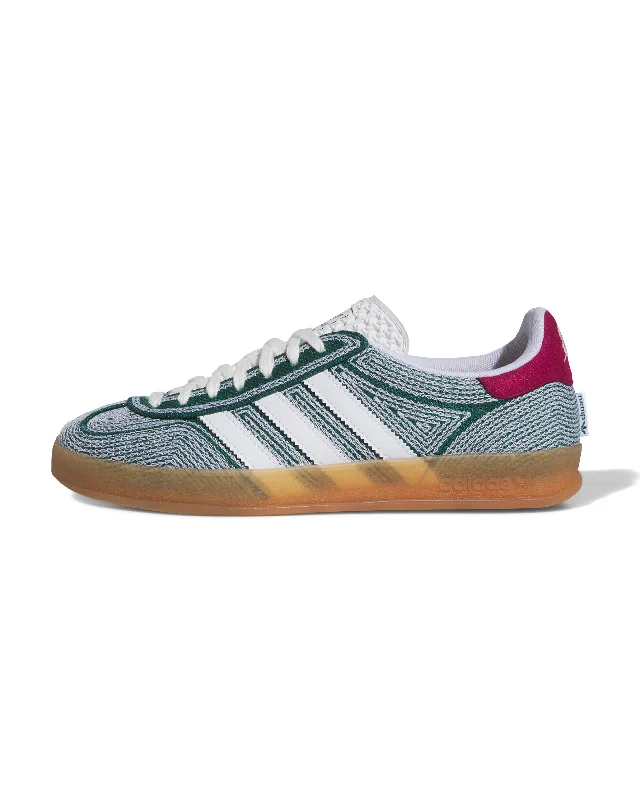 Men's casual sneakers with a woven upper for a unique textureSean Wotherpoon Gazelle Indoor "Hemp" - Collegiate Green / White / Gum Men's casual sneakers with a woven upper for a unique textureSean Wotherpoon Gazelle Indoor "Hemp" - Collegiate Green / White / Gum