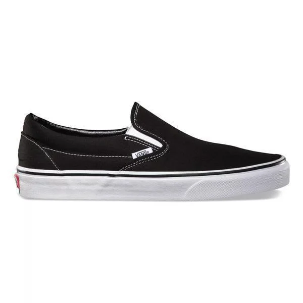 Men's fashion - forward sneakers with a unique tongue designVans Classic Slip On Black Men's fashion - forward sneakers with a unique tongue designVans Classic Slip On Black
