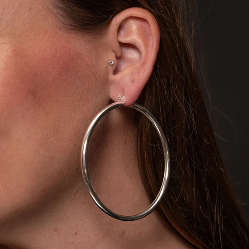 Men's western boots with a silver - toned hardware and accentsWest and Co. 2.5" Silver Hoop Earring Men's western boots with a silver - toned hardware and accentsWest and Co. 2.5" Silver Hoop Earring