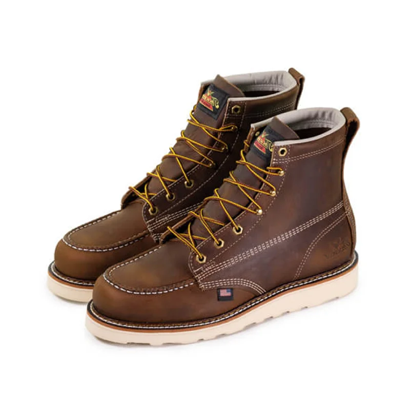 Men's western boots with a high - quality leather upper and a suede liningWeinbrenner 6" Brown Moc Toe Men's western boots with a high - quality leather upper and a suede liningWeinbrenner 6" Brown Moc Toe