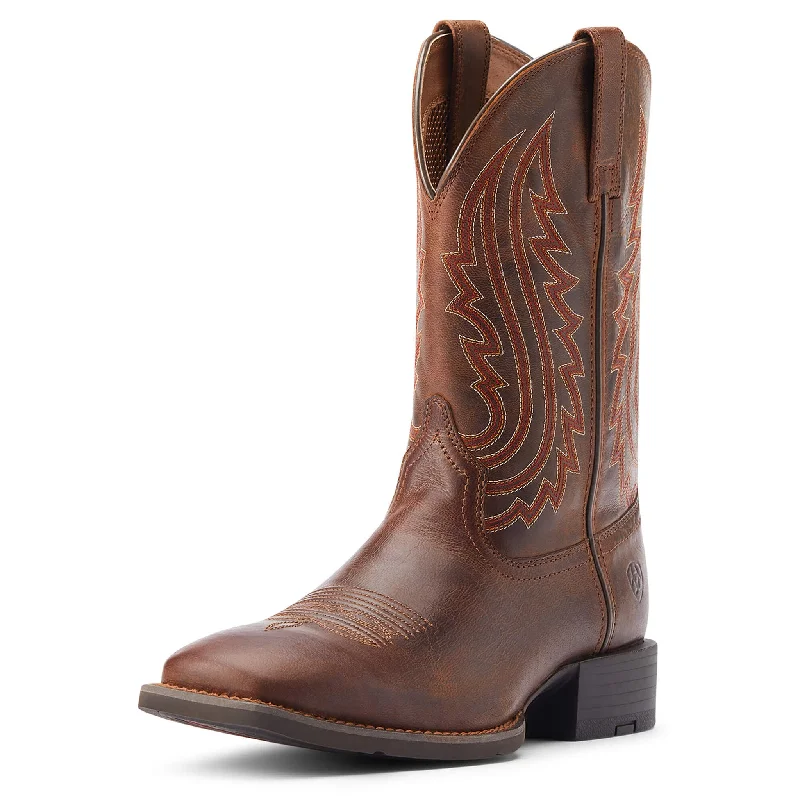 Men's western boots with a leather sole and a heel guardAriat Men's Sport Big Country Boots Men's western boots with a leather sole and a heel guardAriat Men's Sport Big Country Boots