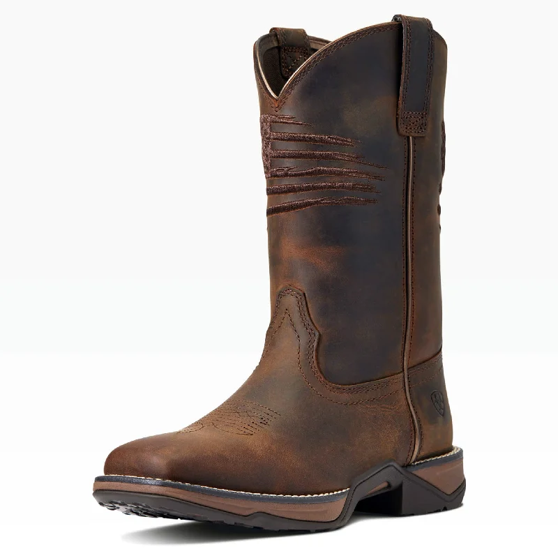 Men's western boots with a high - quality leather upper and a suede liningAriat Women's Anthem Distressed Brown Square Toe Boots Men's western boots with a high - quality leather upper and a suede liningAriat Women's Anthem Distressed Brown Square Toe Boots