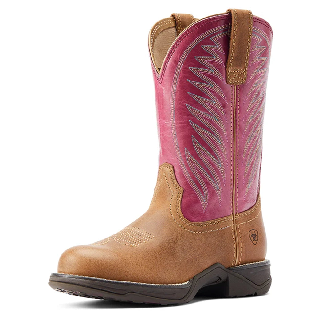 Men's western boots with a silver - toned hardware and accentsAriat Women's Anthem Round Toe Western Boot Men's western boots with a silver - toned hardware and accentsAriat Women's Anthem Round Toe Western Boot