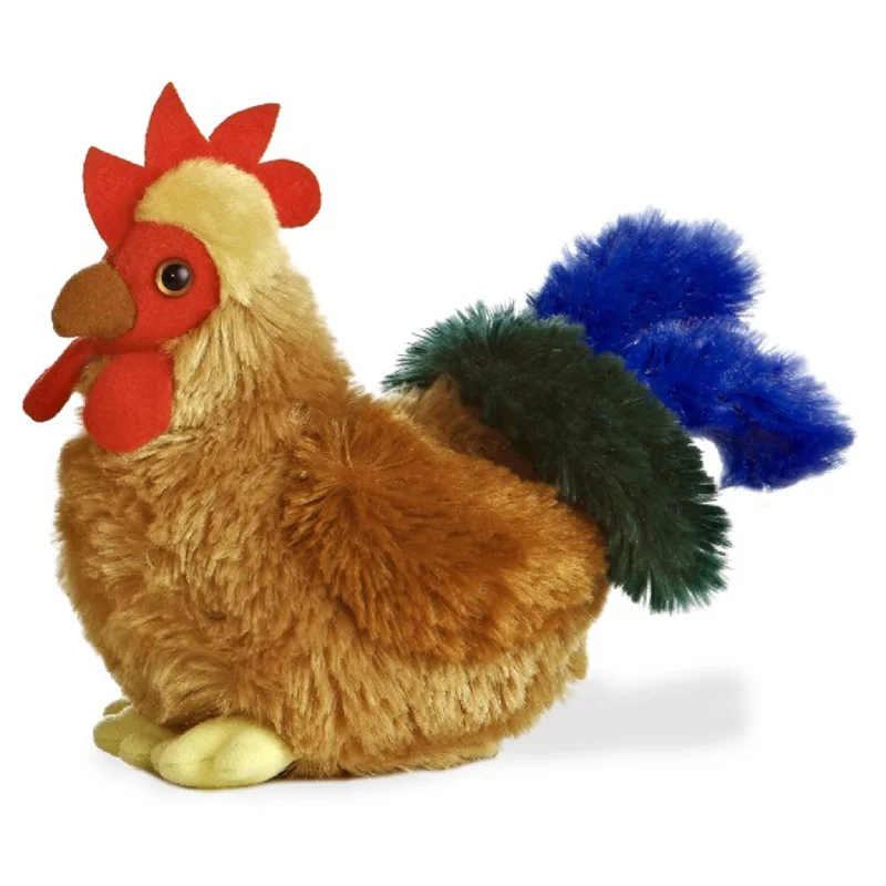 Men's western boots with a suede shaft and a leather soleAurora Cocky Rooster Plush