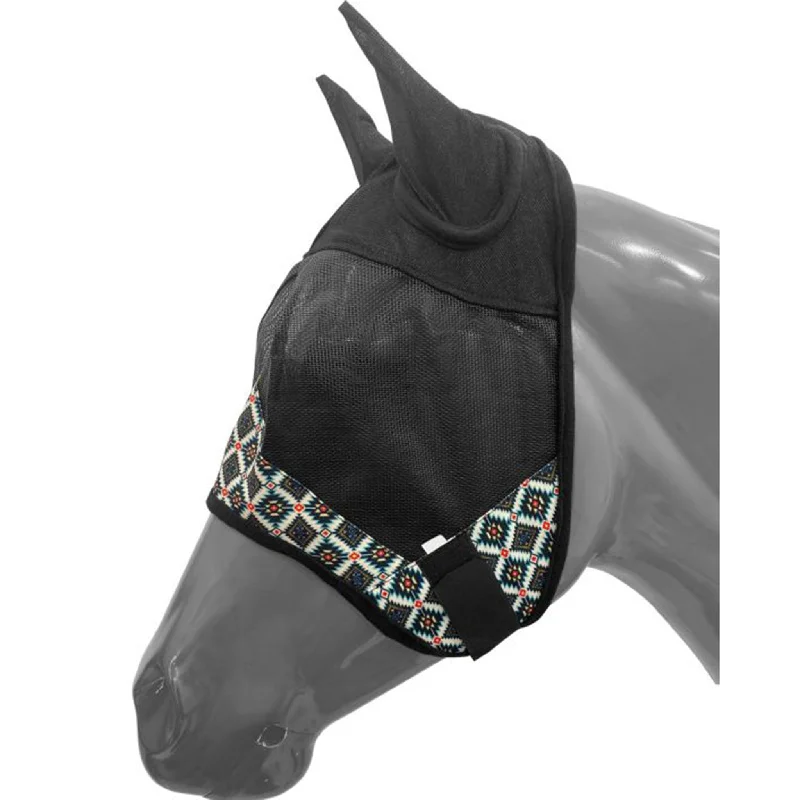 Men's western boots with a rubber sole for traction on various surfacesShowman Horse Aztec Fly Mask With Ears Men's western boots with a rubber sole for traction on various surfacesShowman Horse Aztec Fly Mask With Ears